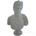 White marble roman soldier bust